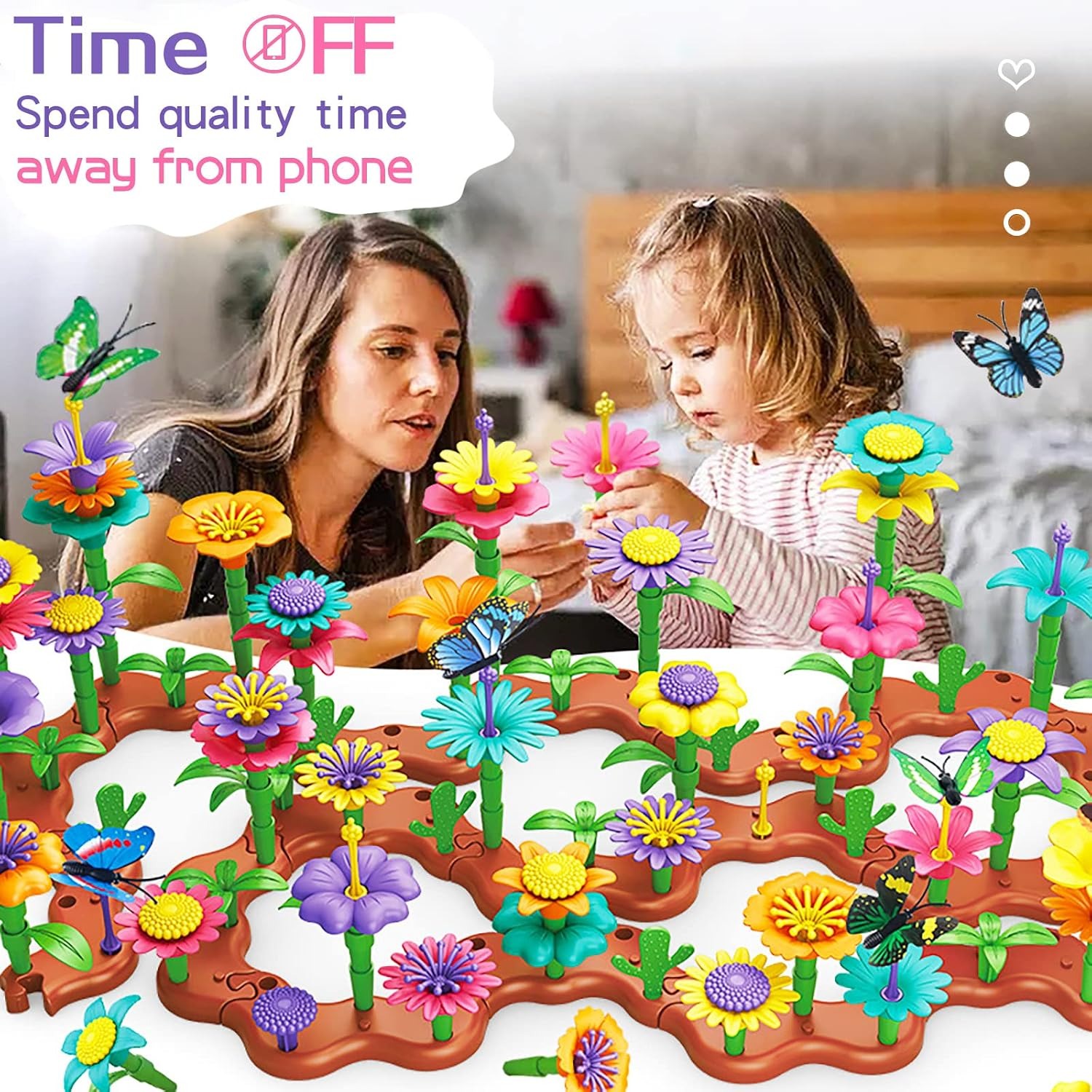 Flower Garden Building Set, 224 Pieces