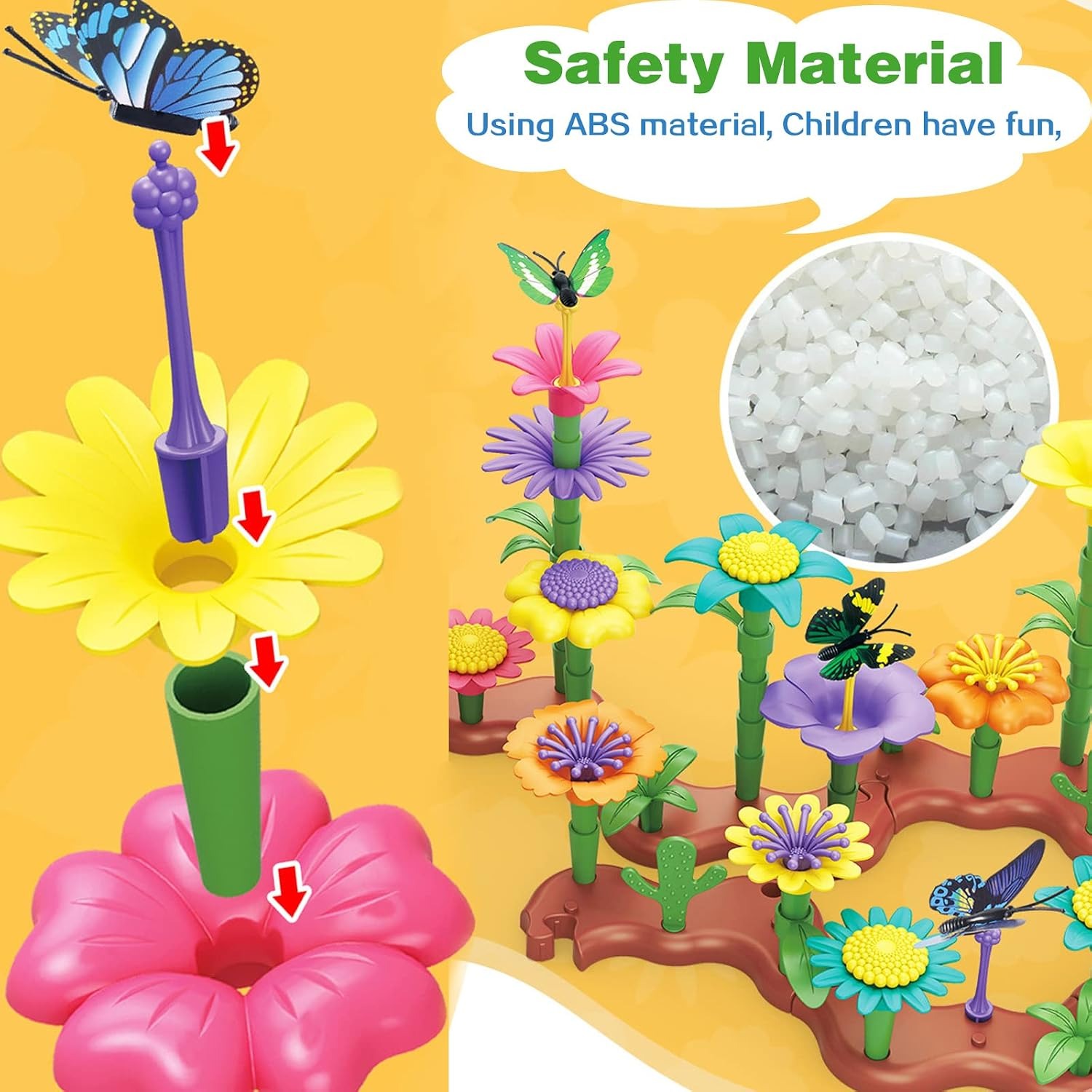 Flower Garden Building Set, 224 Pieces