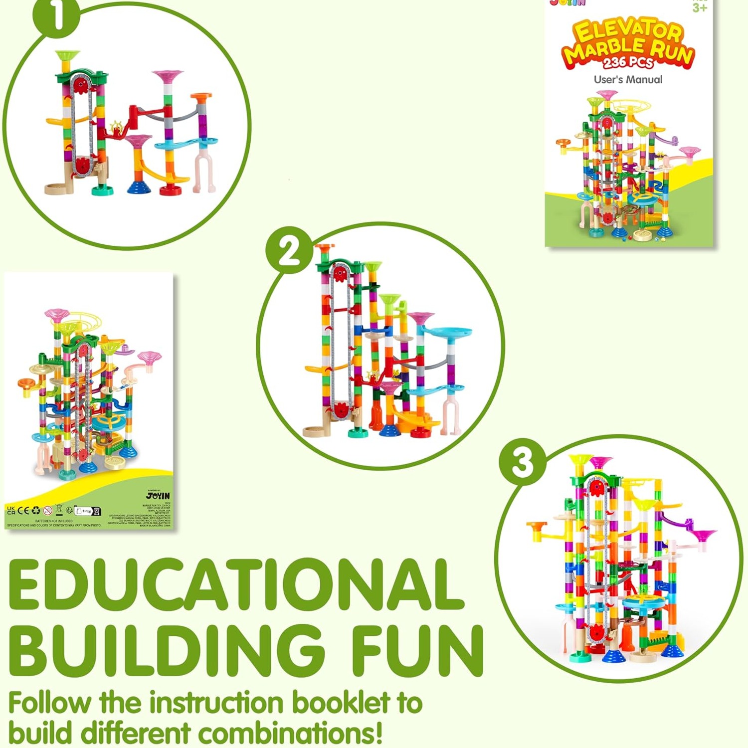 Glow Marble Run 236 Piece Motorised Elevator Set