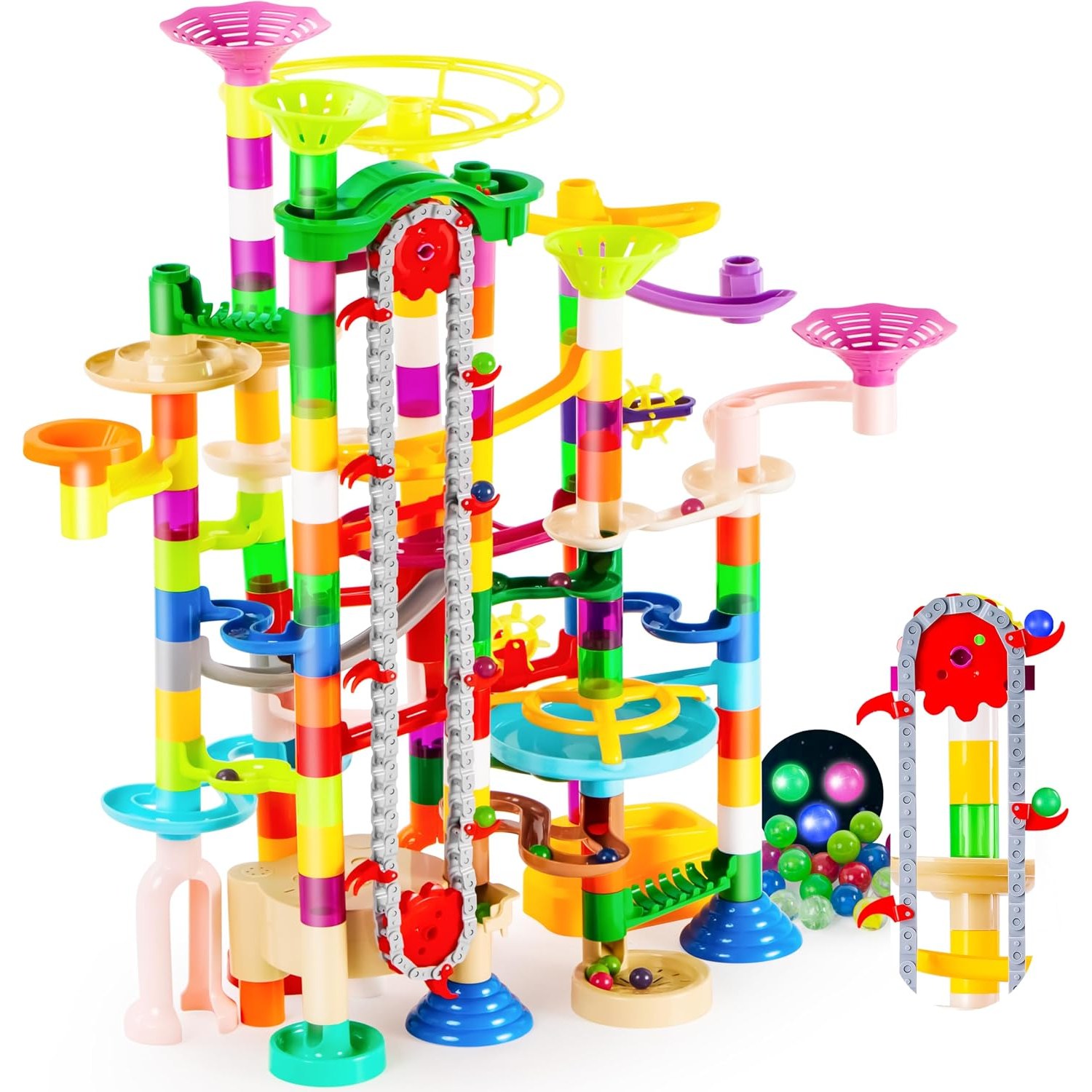 Glow Marble Run 236 Piece Motorised Elevator Set