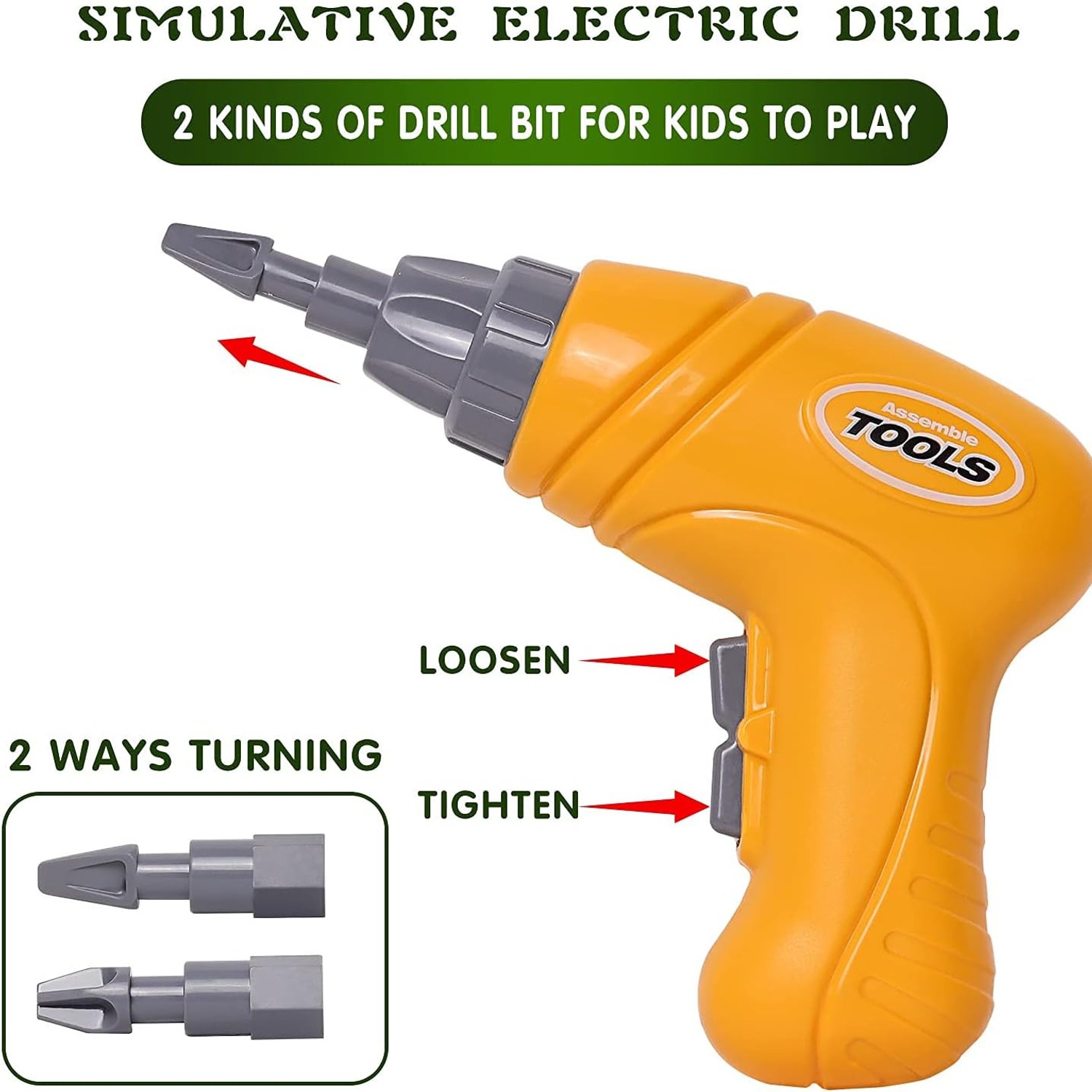 Take Apart Dinosaur Set with Electric Drill (4 Dinosaurs)