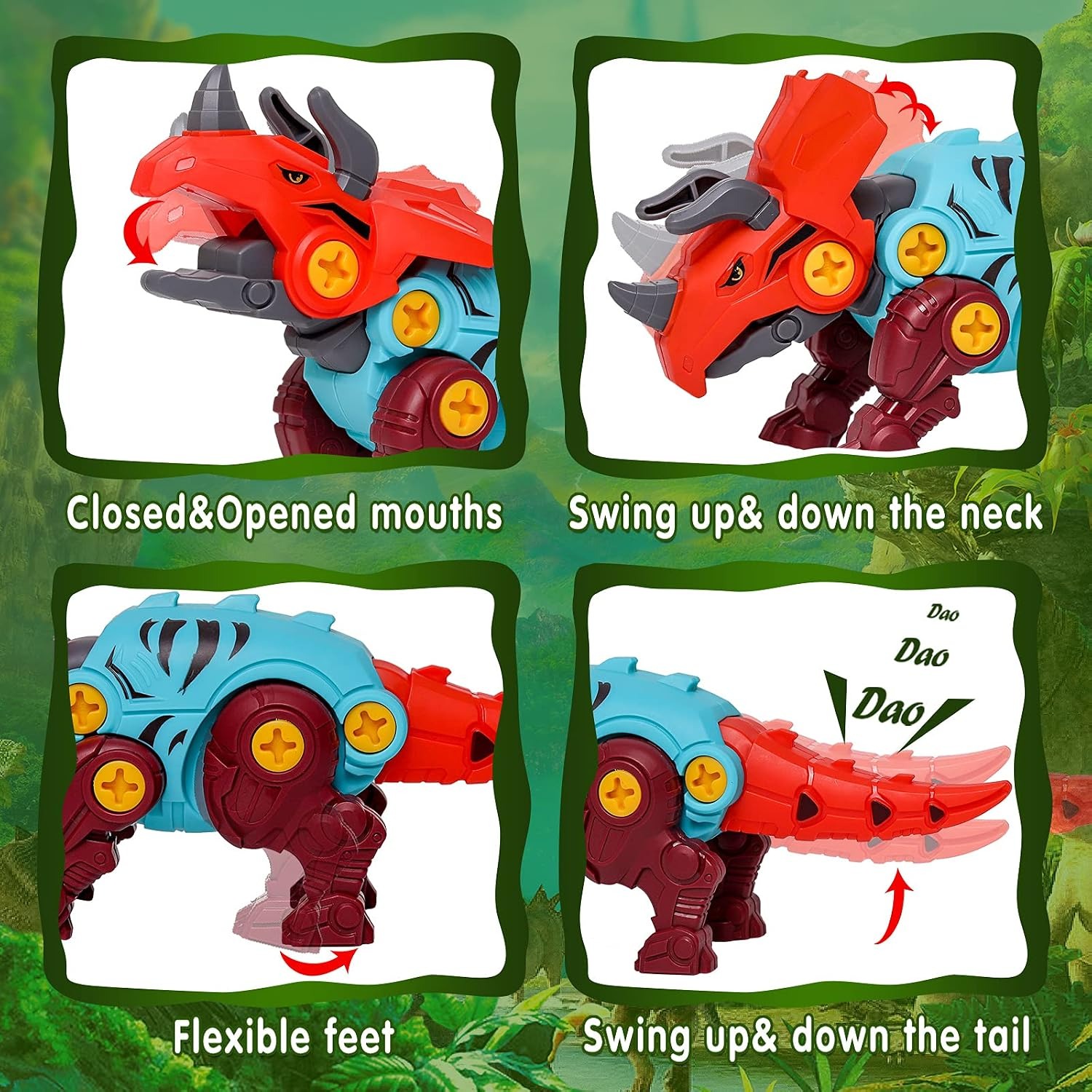 Take Apart Dinosaur Set with Electric Drill (4 Dinosaurs)