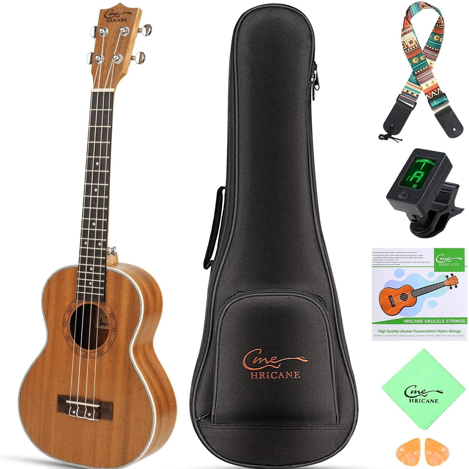 21 Inch Sapele Soprano Ukulele with Bag and Spare Strings