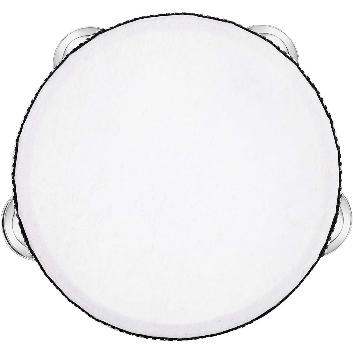 6 Inch Birch Wood Tambourine with Metal Jingles