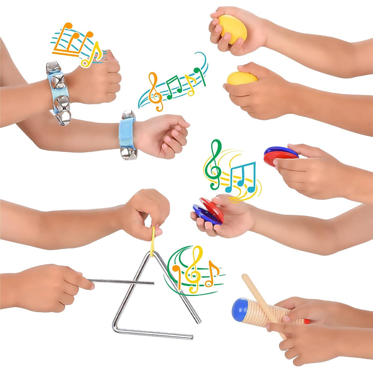 16 Piece Percussion Instrument Set for Kids