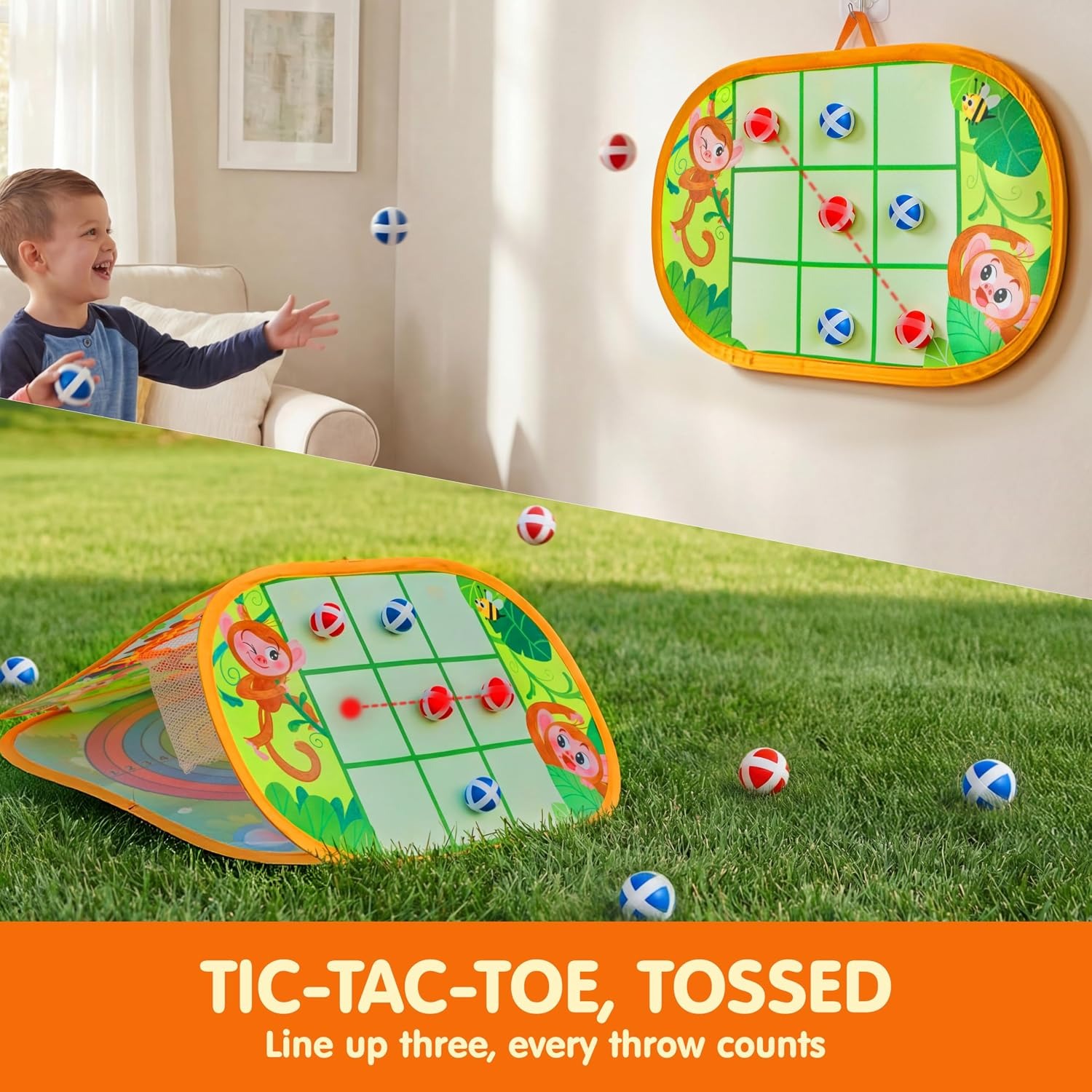 3-in-1 Animal Bean Bag Toss Game for Kids