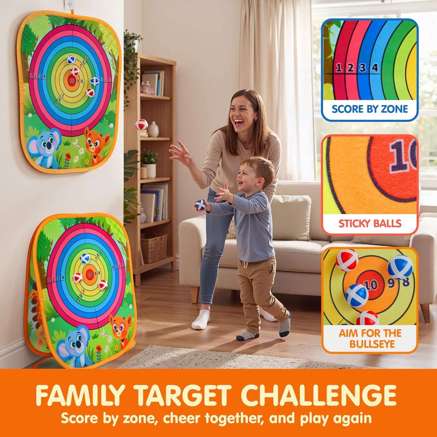3-in-1 Animal Bean Bag Toss Game for Kids