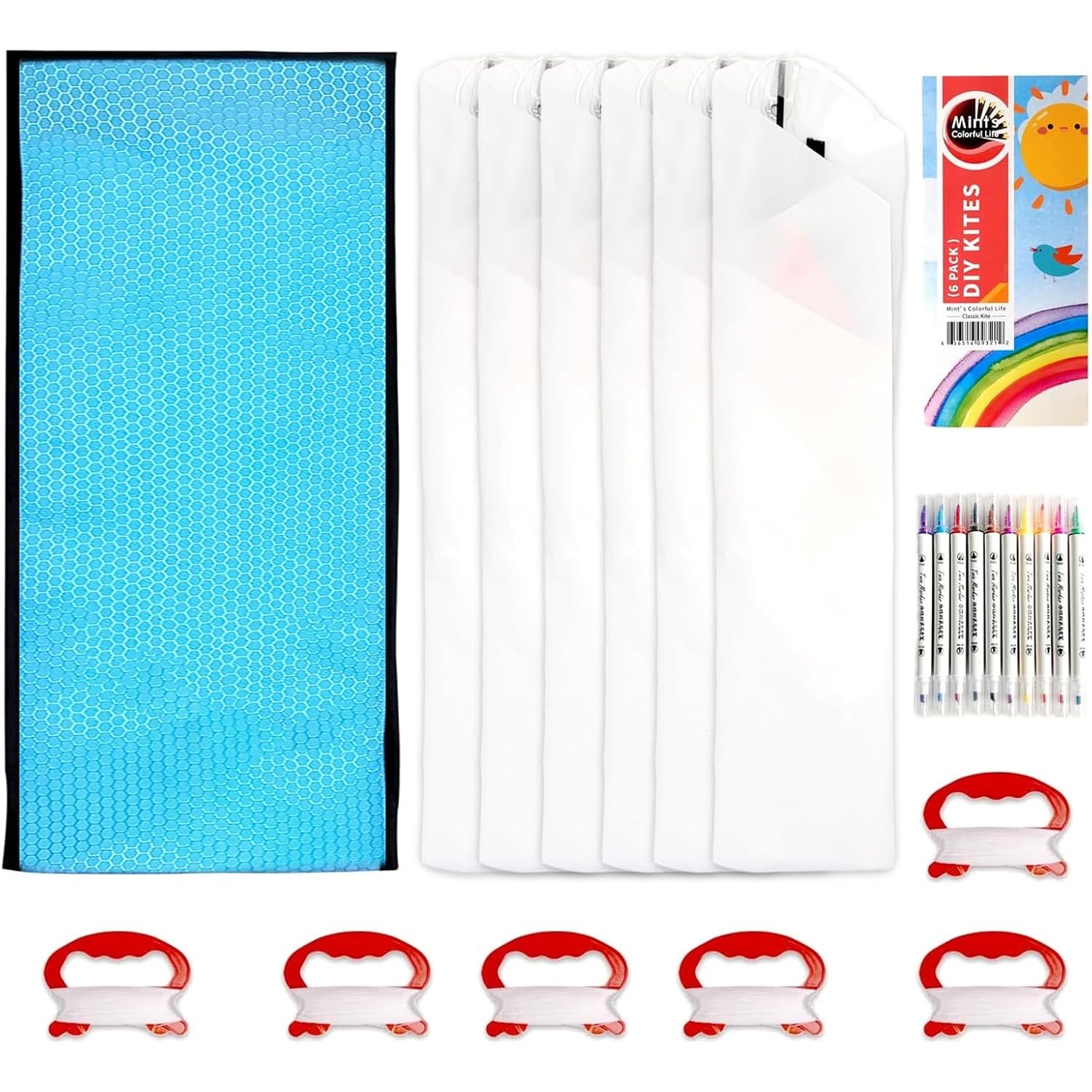 DIY Kite Making Kit 6 Pack with Markers