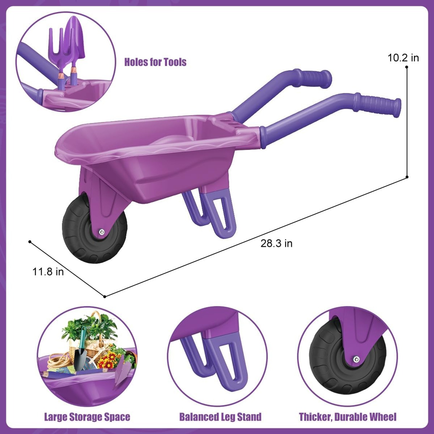 Kids Gardening Set with Wheelbarrow (15 Pieces): image 2