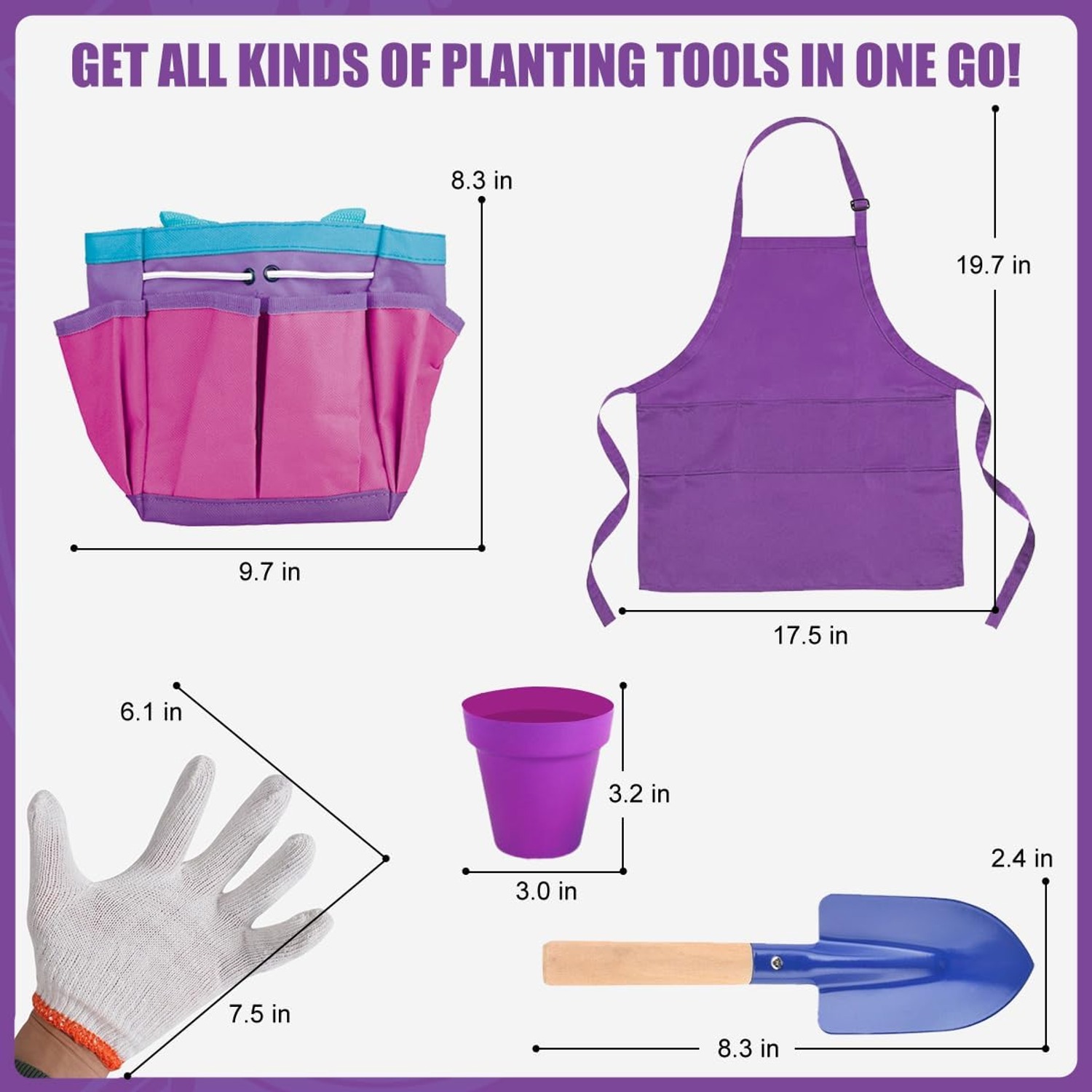 Kids Gardening Set with Wheelbarrow (15 Pieces): image 4