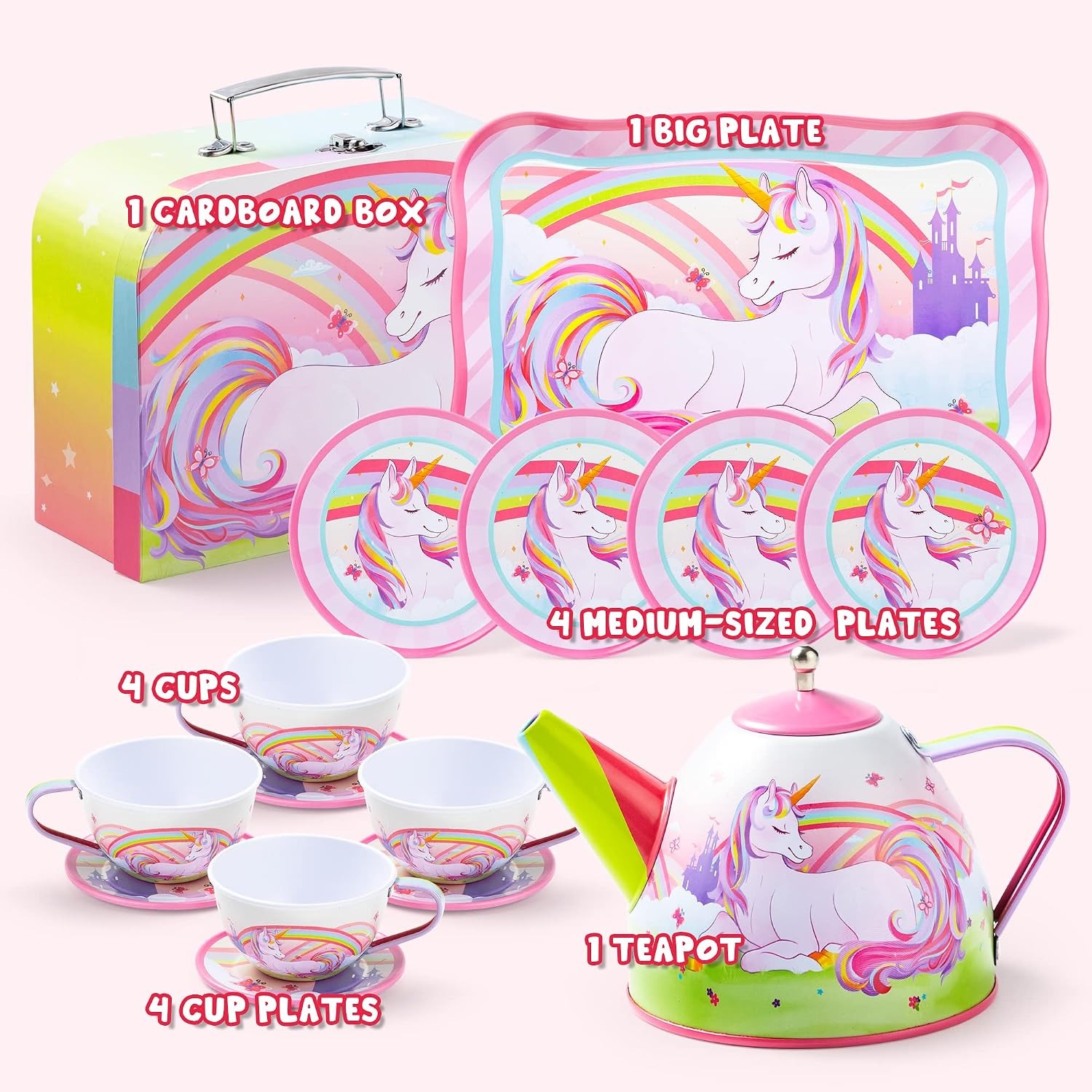 Unicorn Tin Tea Party Set