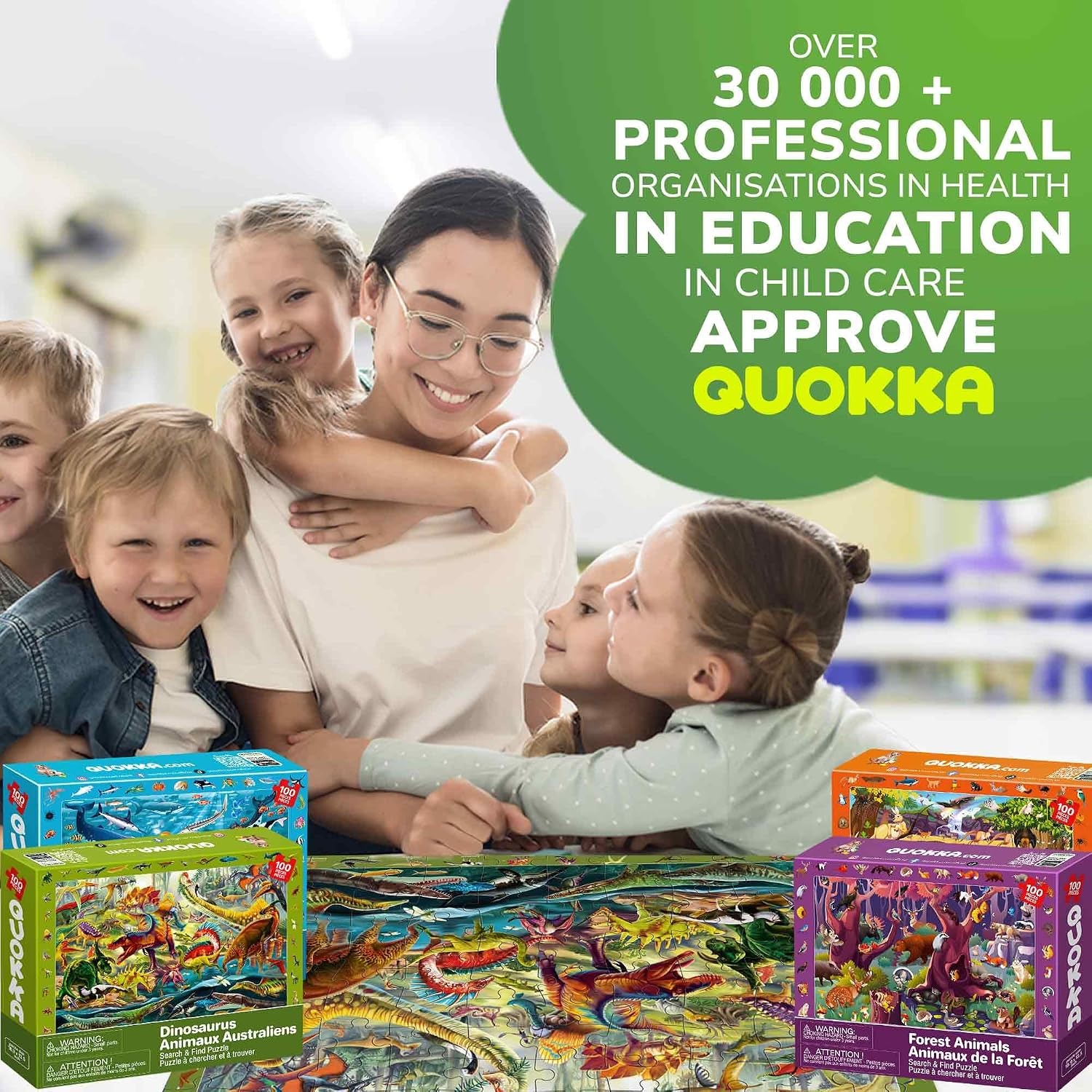 100 Piece Floor Puzzles 3 Pack (Dinosaurs, Ocean & Wild Animals): image 7