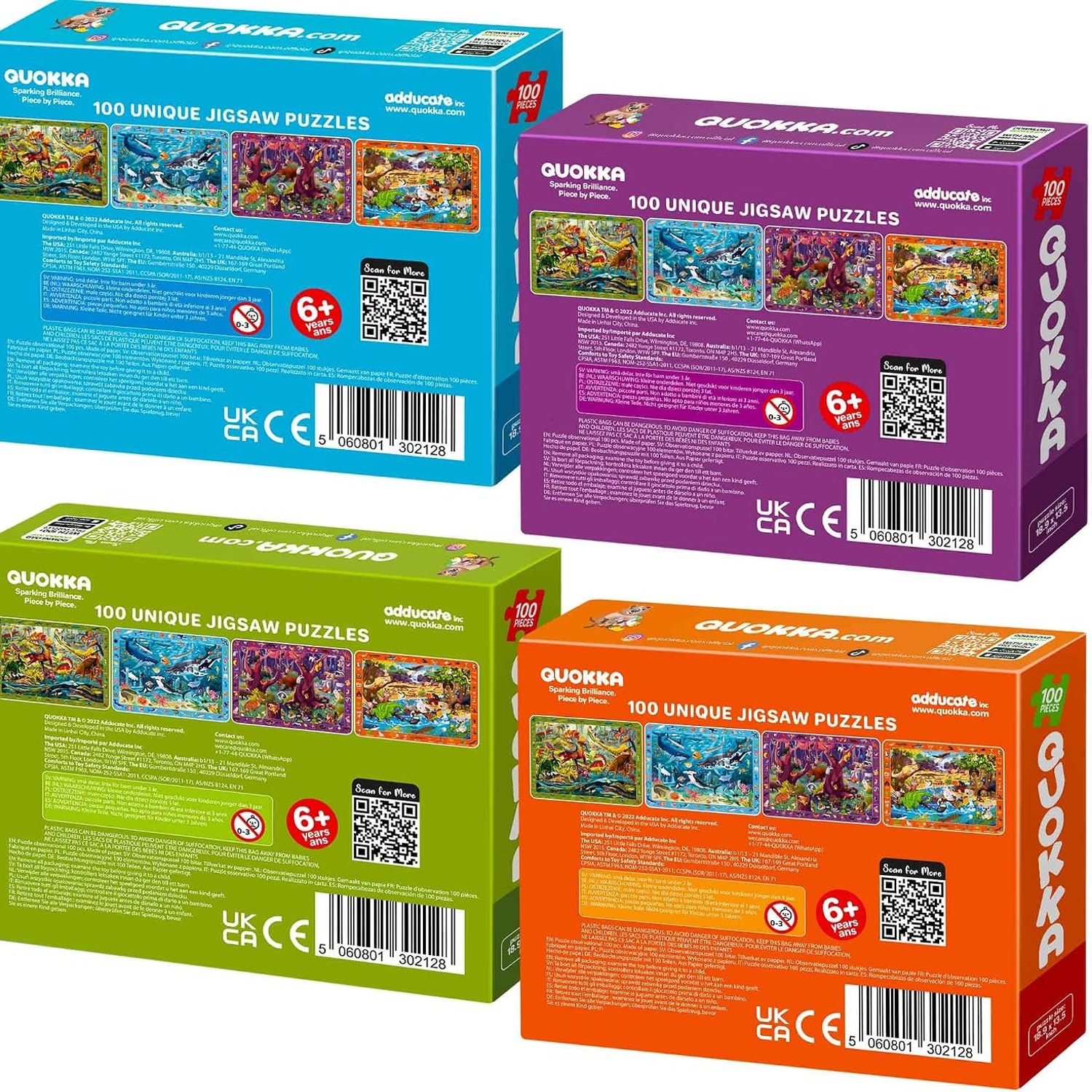 100 Piece Floor Puzzles 3 Pack (Dinosaurs, Ocean & Wild Animals): image 8