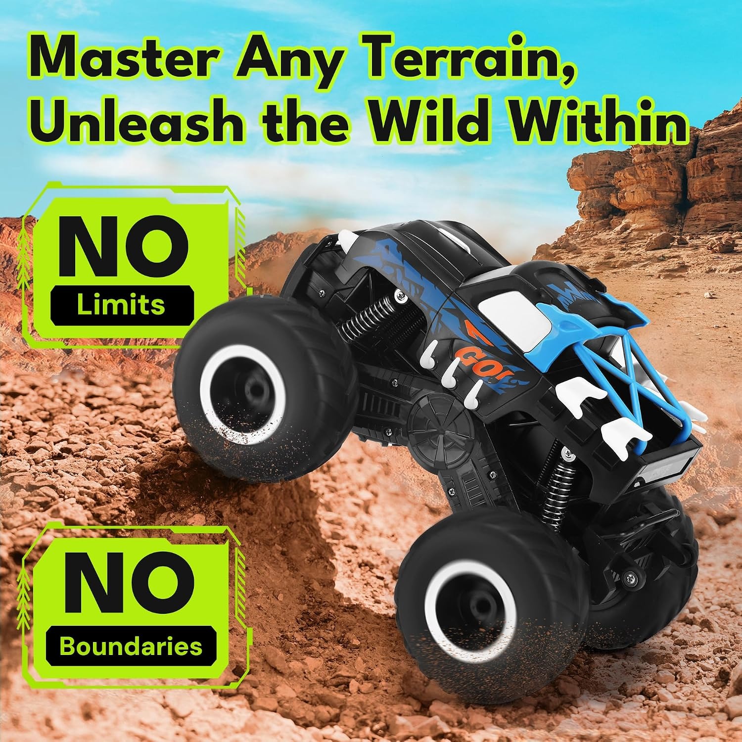 Amphibious RC Truck 1:16 Waterproof 4WD Remote Control Pickup: image 4