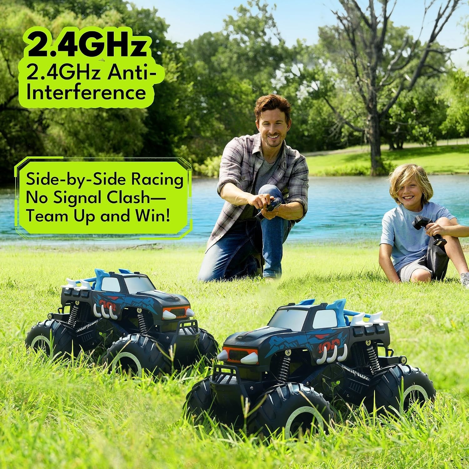 Amphibious RC Truck 1:16 Waterproof 4WD Remote Control Pickup: image 6