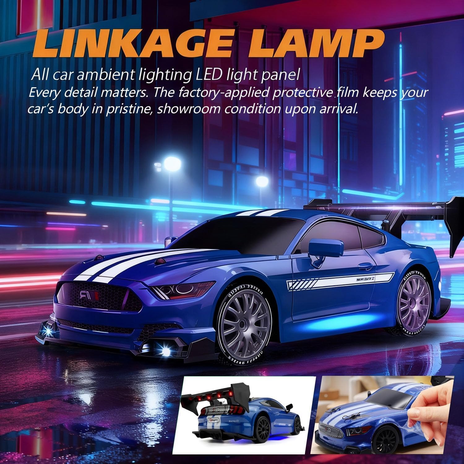 1:24 RC Drift Car with Swappable Racing Tyres