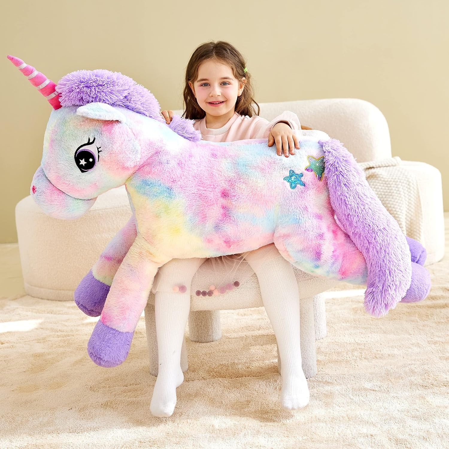Giant Unicorn Plush Toy 110cm: image 2