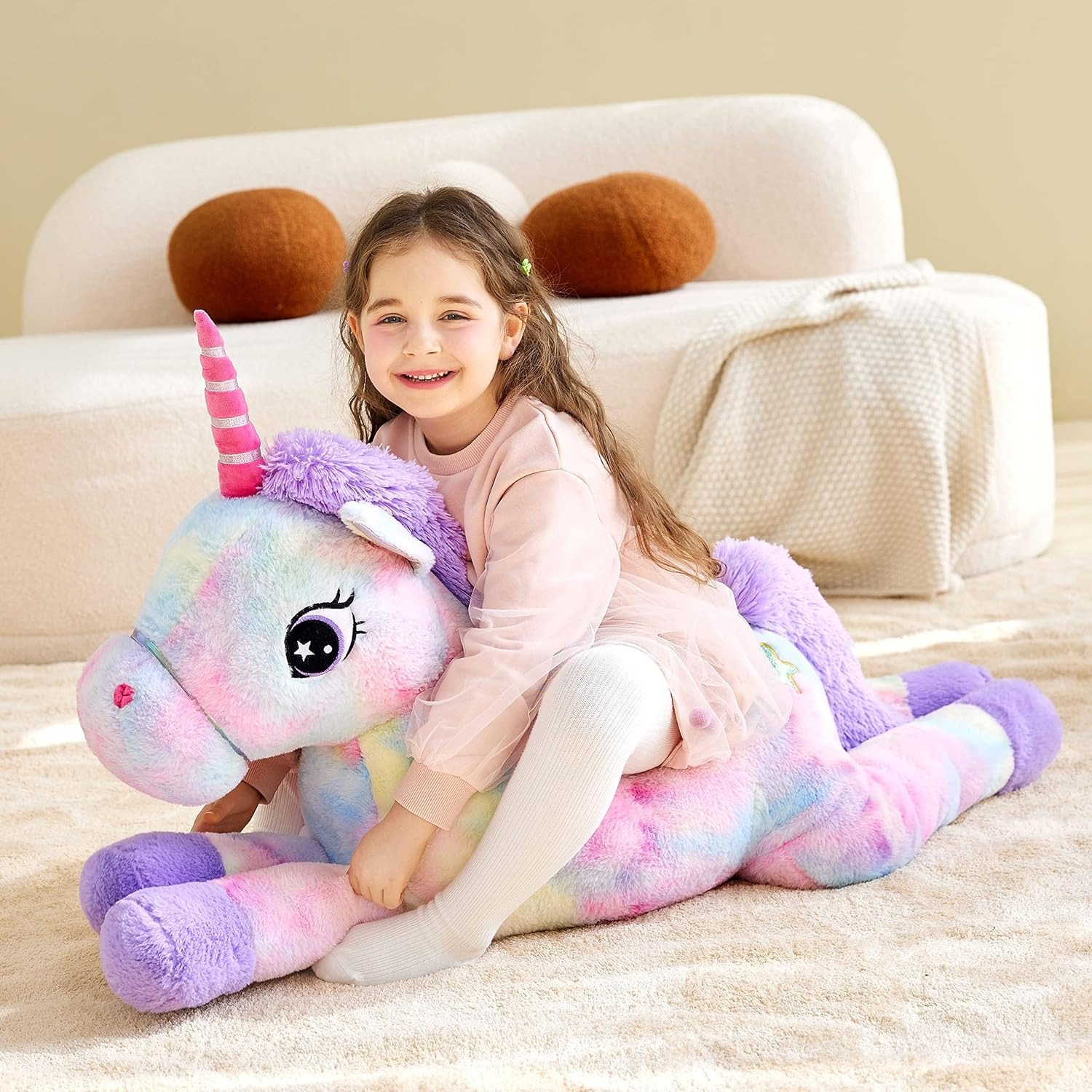 Giant Unicorn Plush Toy 110cm: image 3