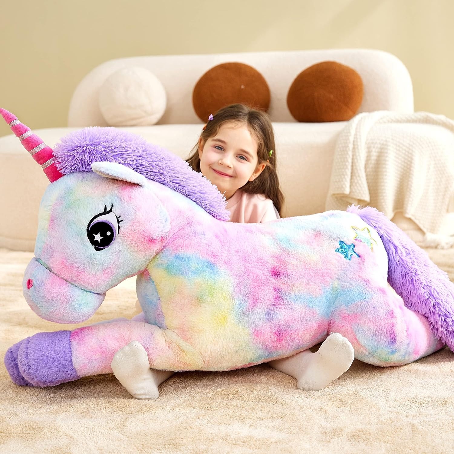 Giant Unicorn Plush Toy 110cm: image 5