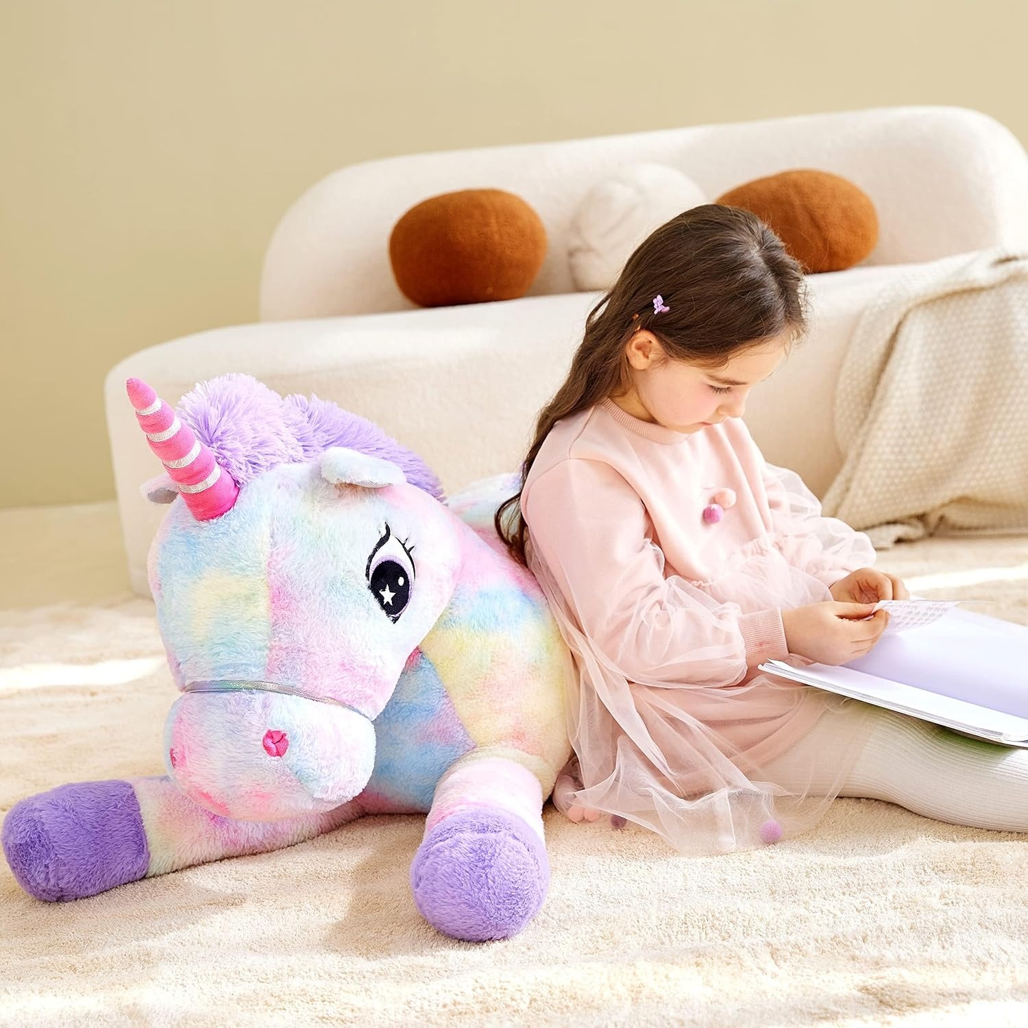 Giant Unicorn Plush Toy 110cm: image 6