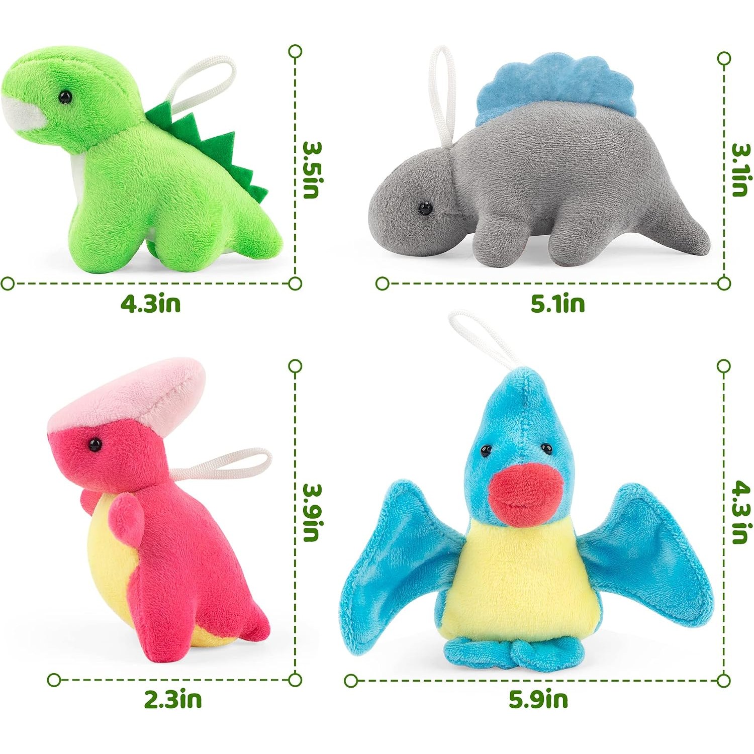 Mini Dinosaur Plush 12 Pack