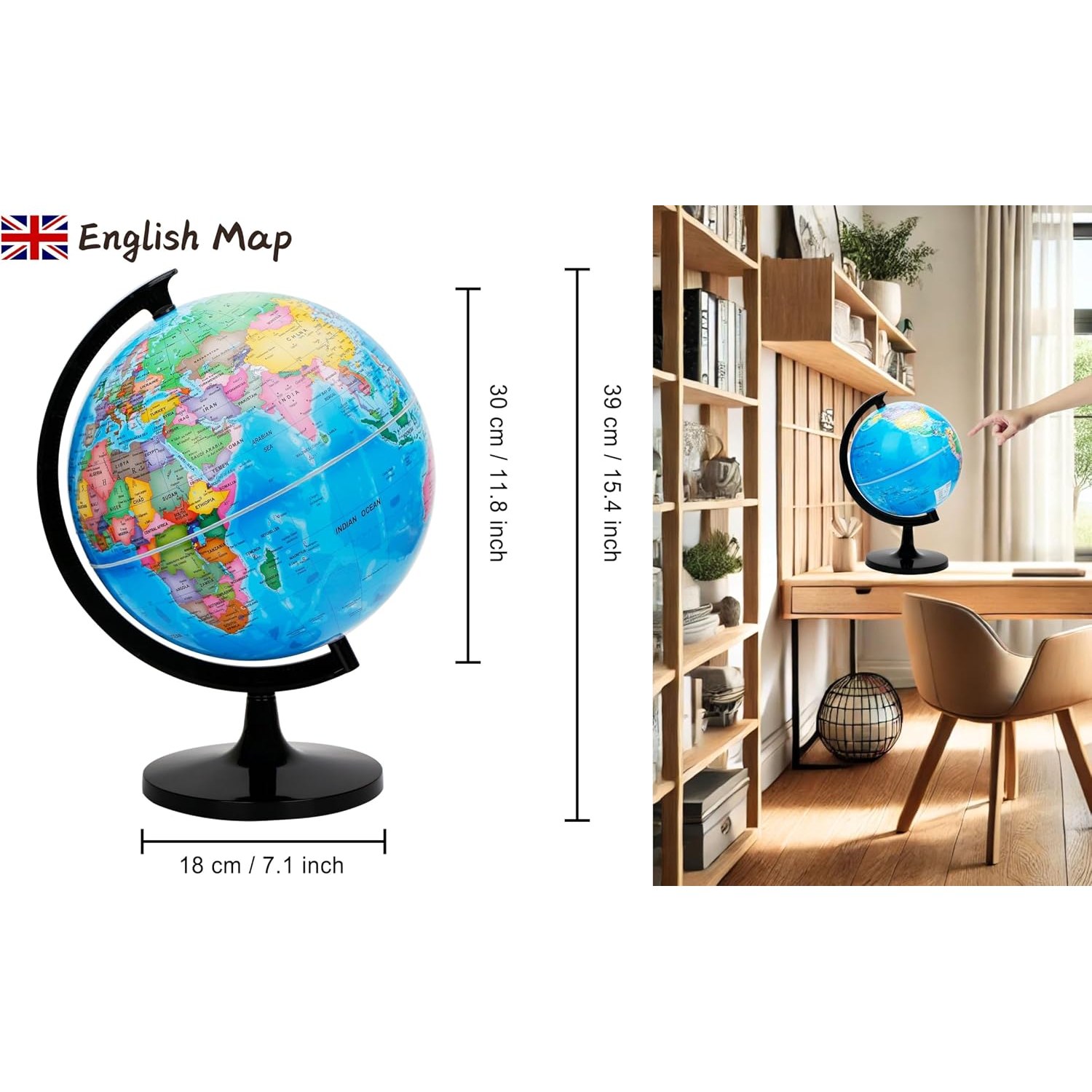 30cm Self-Assembly World Globe