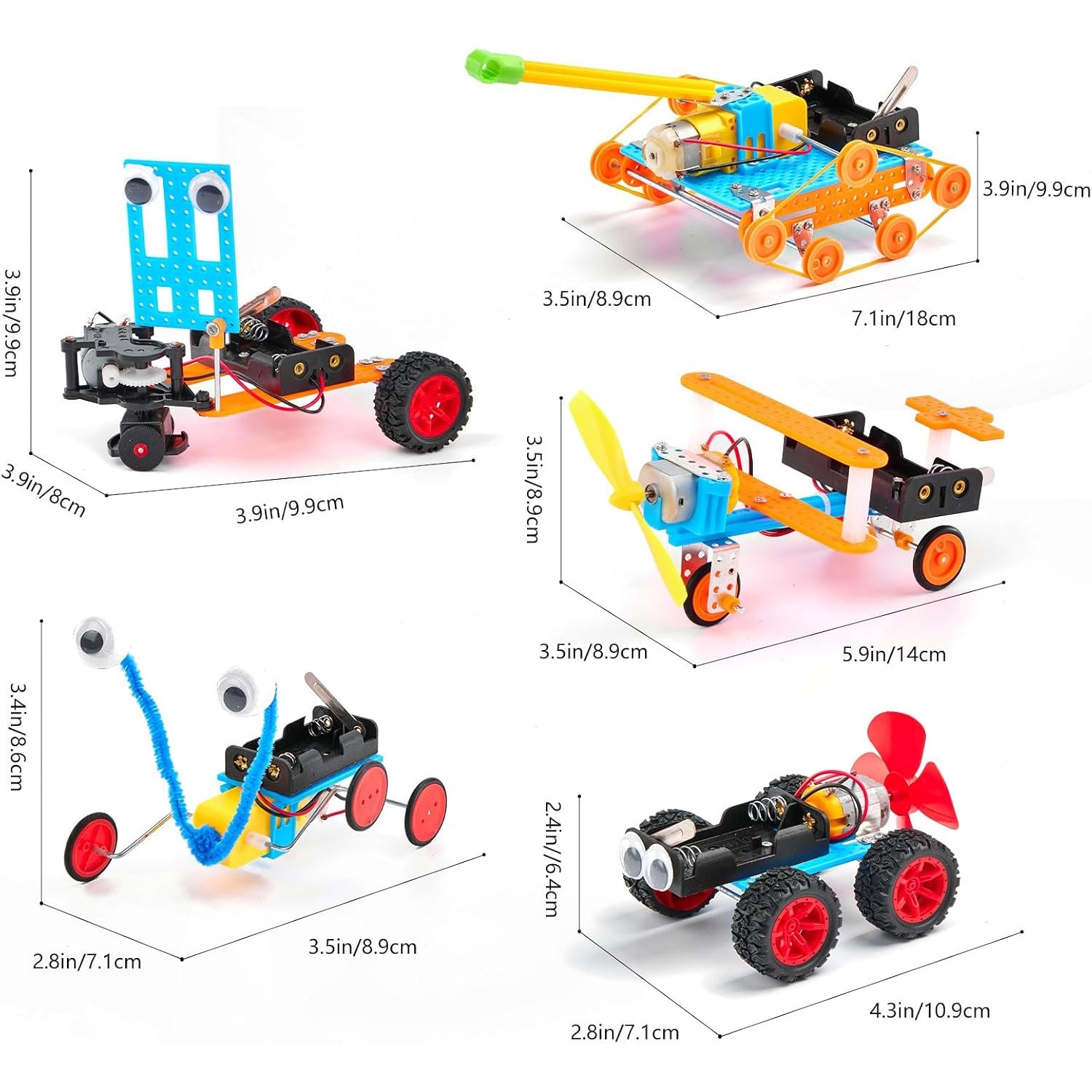 5-in-1 Robot Building Kit with Motor and Tools
