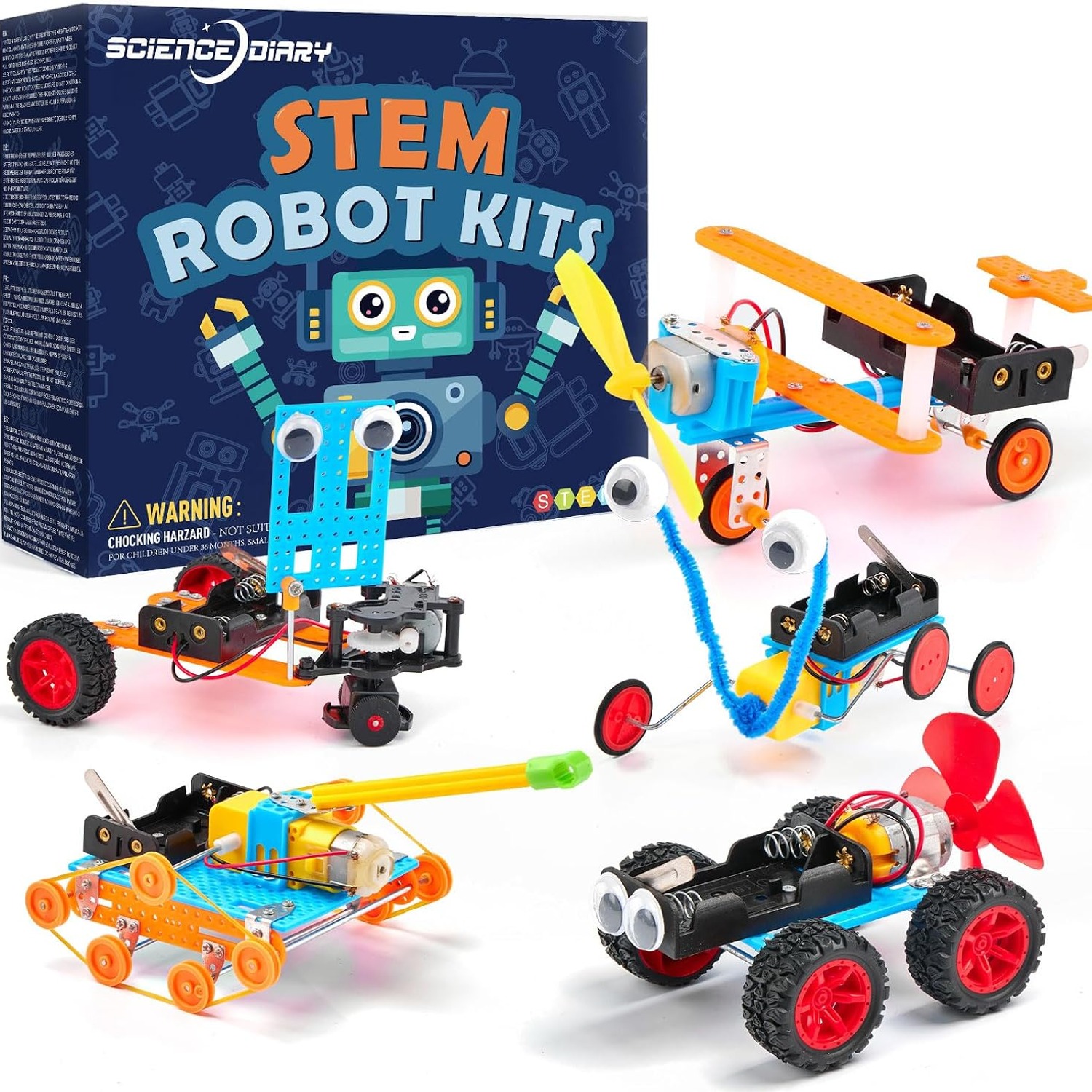 5-in-1 Robot Building Kit with Motor and Tools