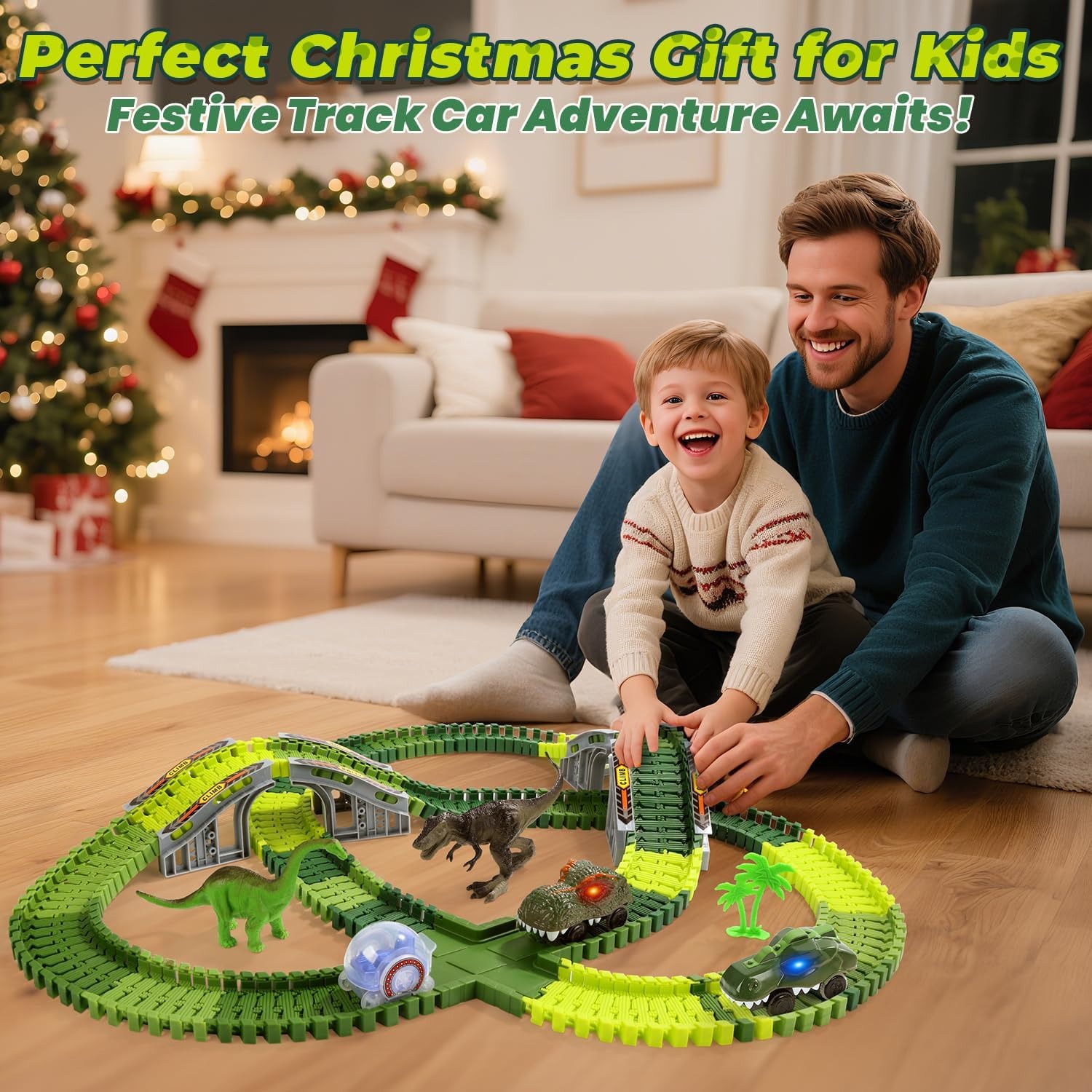 233-Piece Dinosaur Race Track Set: image 9
