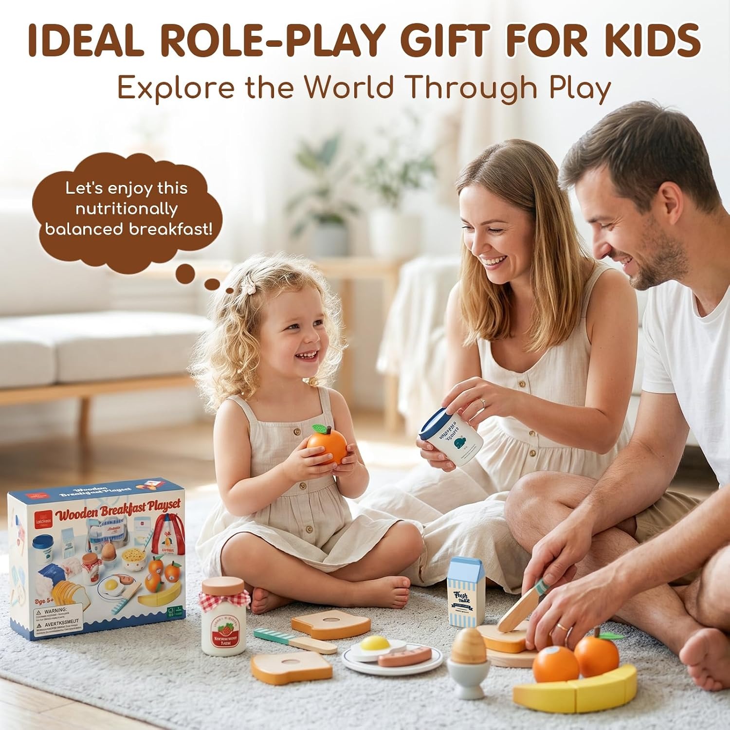 Wooden Breakfast Play Food Set: image 8